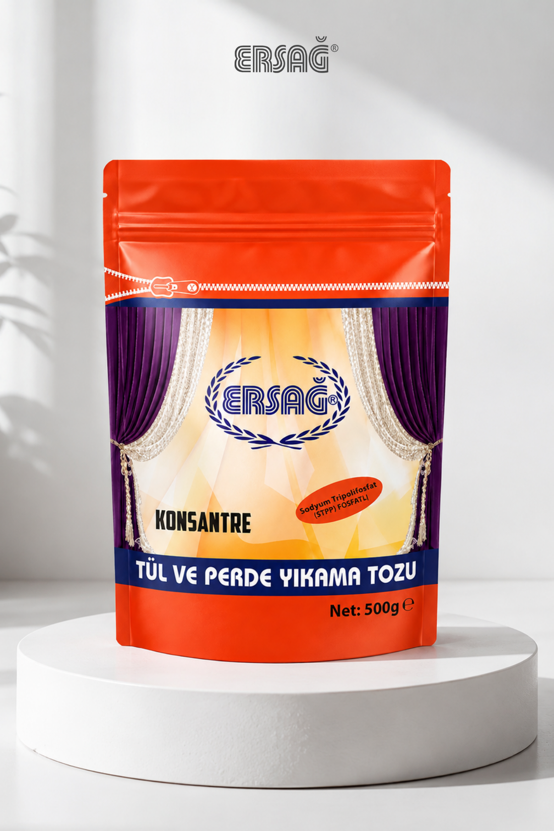 Imagine finală în limba română — ERSAĞ Detergent pudră pentru perdele și tul, 500 g