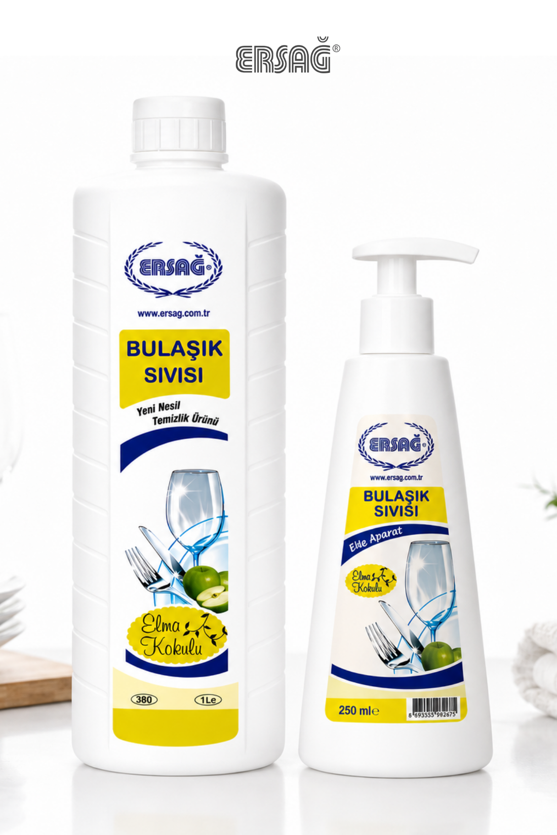 Imagine finală în limba română — Detergent de vase cu măr și aparat ERSAĞ 1000 ML