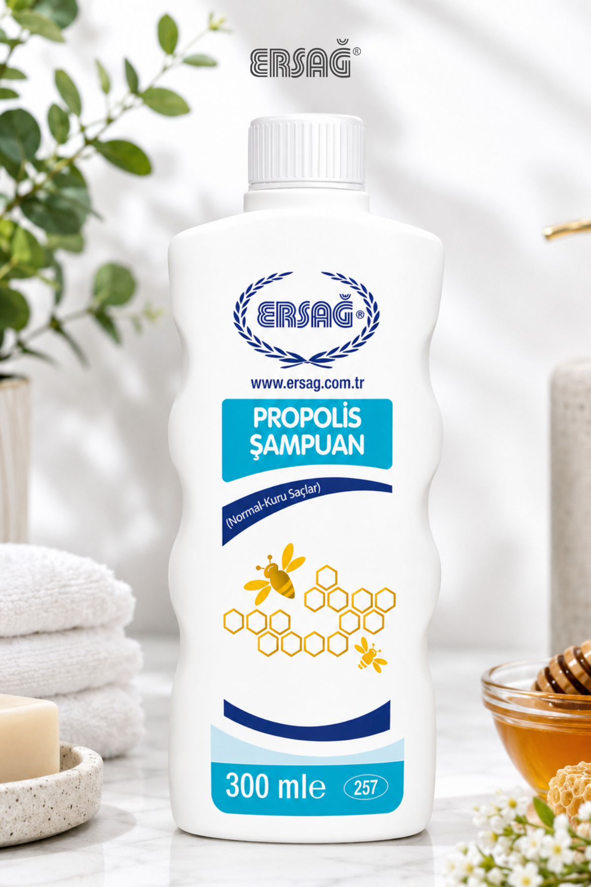 Șampon ERSAĞ cu propolis pentru păr normal-uscat 300 ML