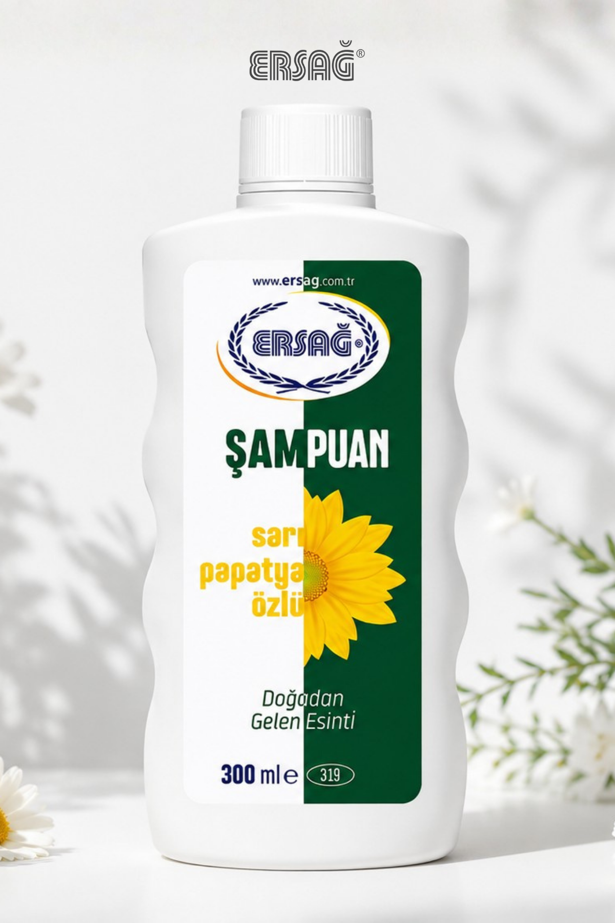 Șampon ERSAĞ cu Extract de Mușețel Galben 300 ML