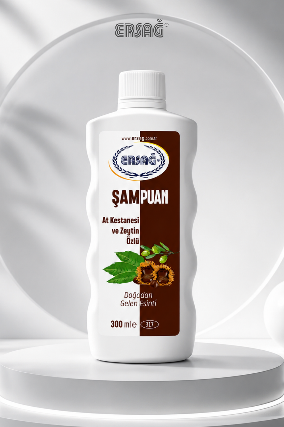 Imagine finală în limba română — Șampon ERSAĞ cu Castană de Cal și Extract de Măsline 300 ML