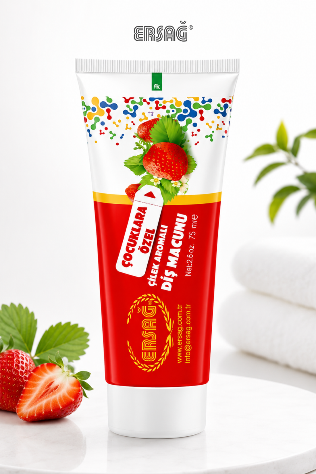 Imagine finală în limba română — Pasta de dinți ERSAĞ cu căpșuni 75 ML