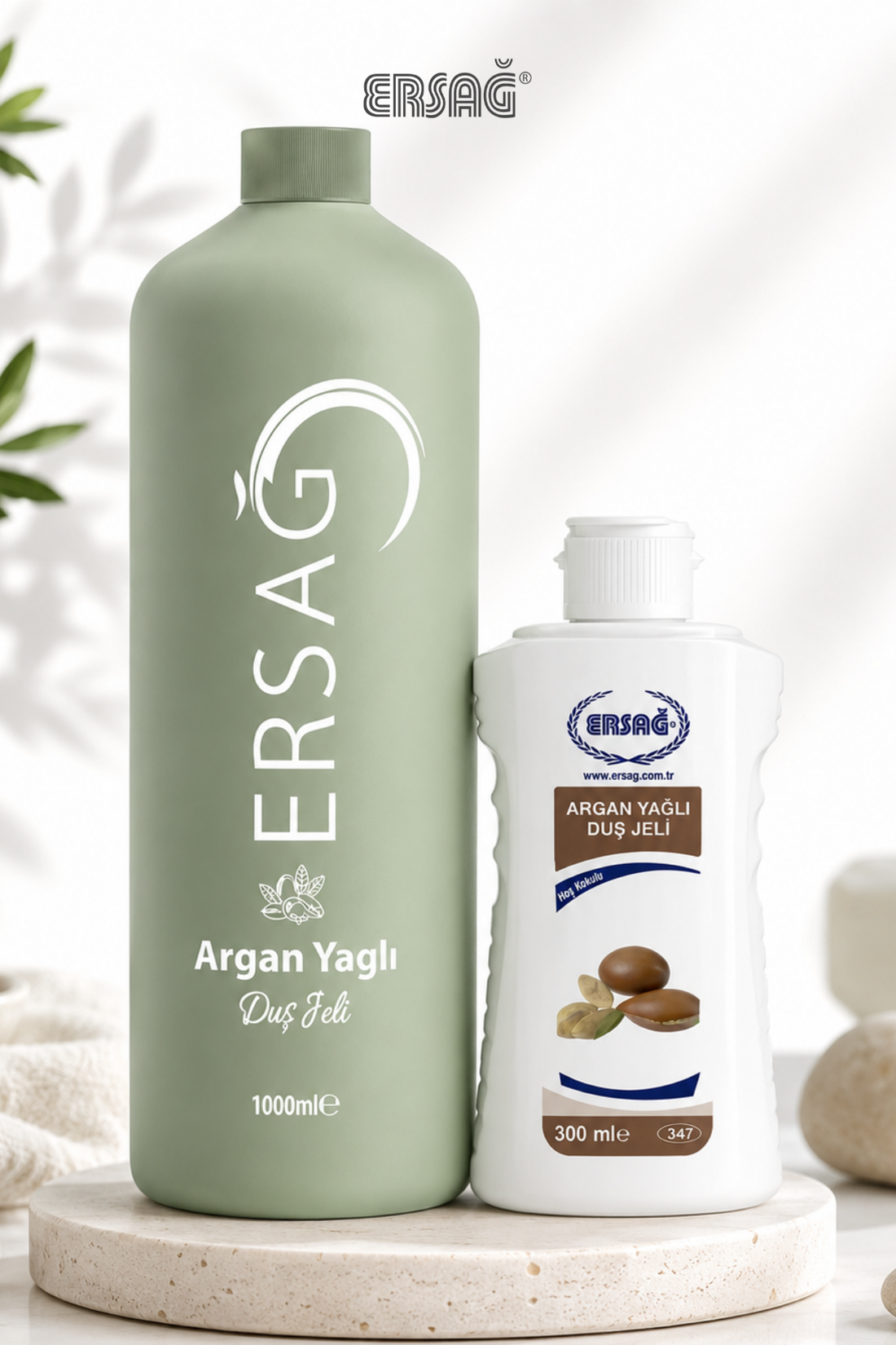 Imagine finală în limba română — Gel de duș cu ulei de argan cu aparat ERSAĞ 1000 ML x 300 ML
