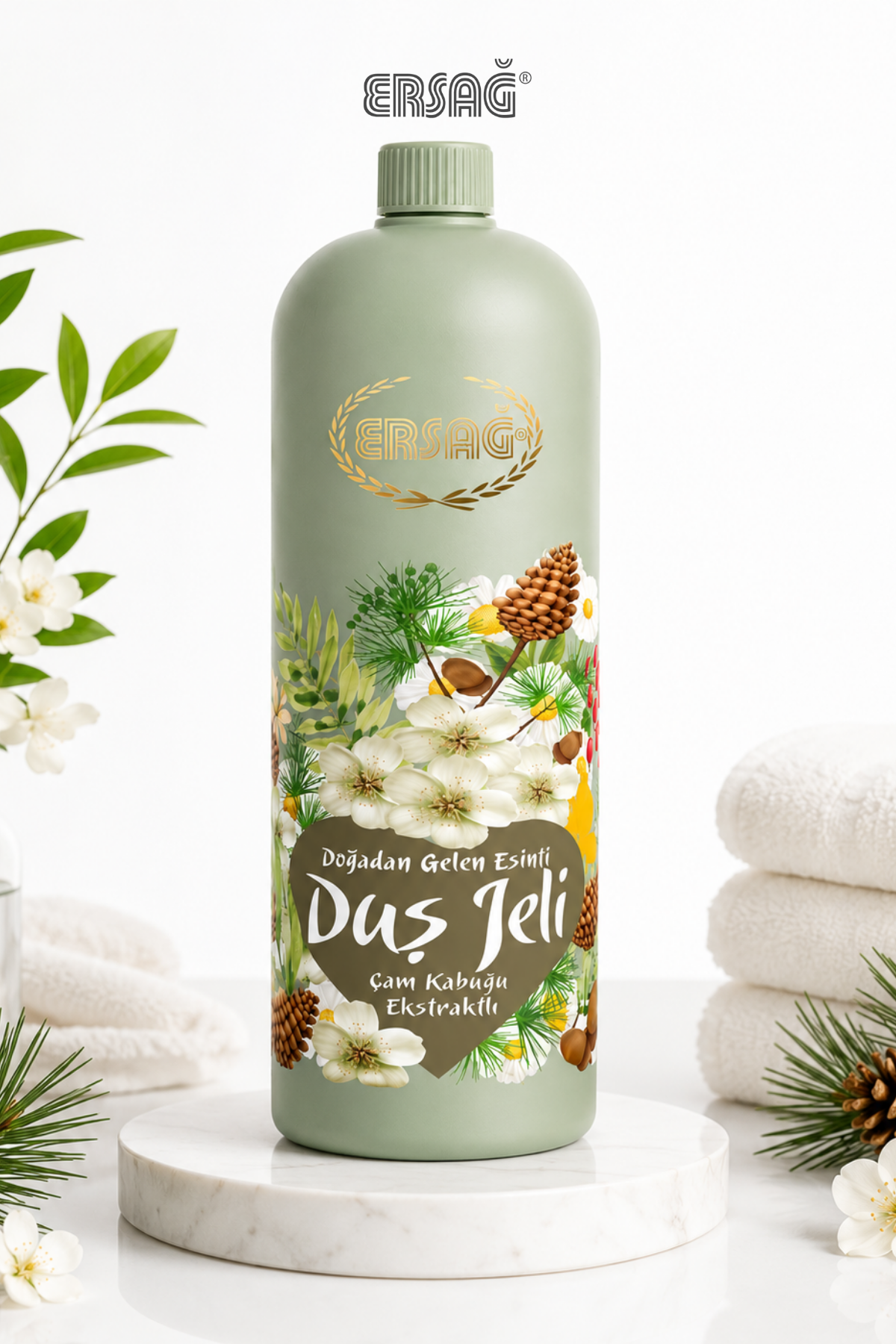 Gel de duș ERSAĞ cu extract de coajă de pin 500 ML