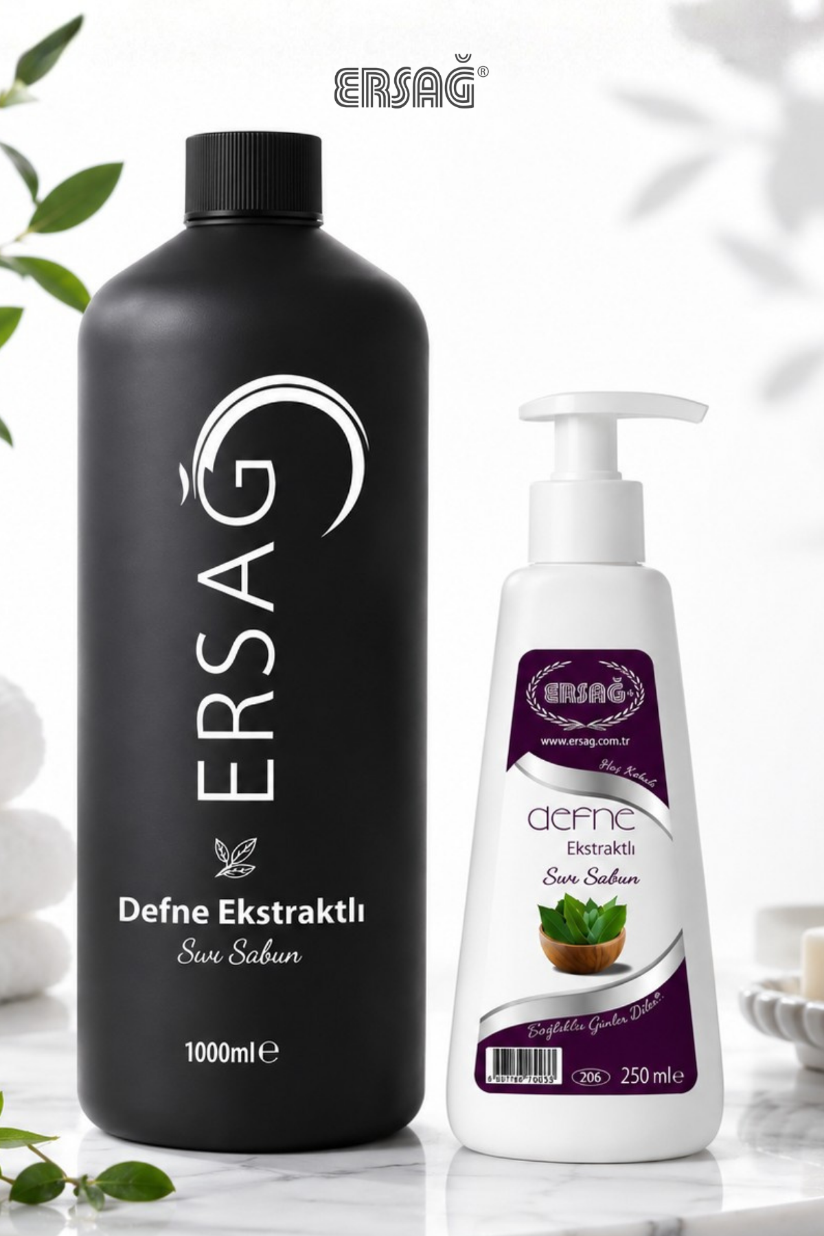 Săpun lichid cu extract de dafin cu aparat ERSAĞ 1000 ML x 250 ML