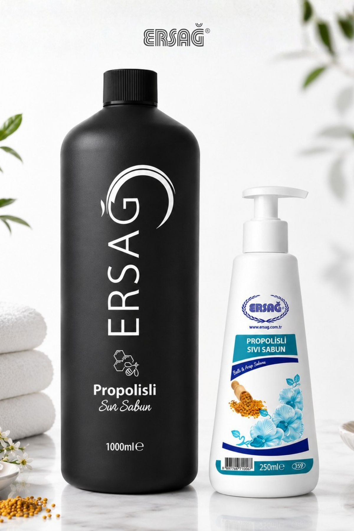 Săpun lichid de mâini cu Propolis cu aparat ERSAĞ 1000 ML x 250 ML