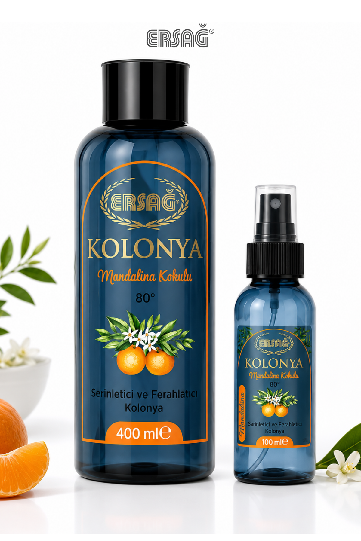 Colonia ERSAĞ cu aparat și miros de mandarină 400 ML x 100 ML