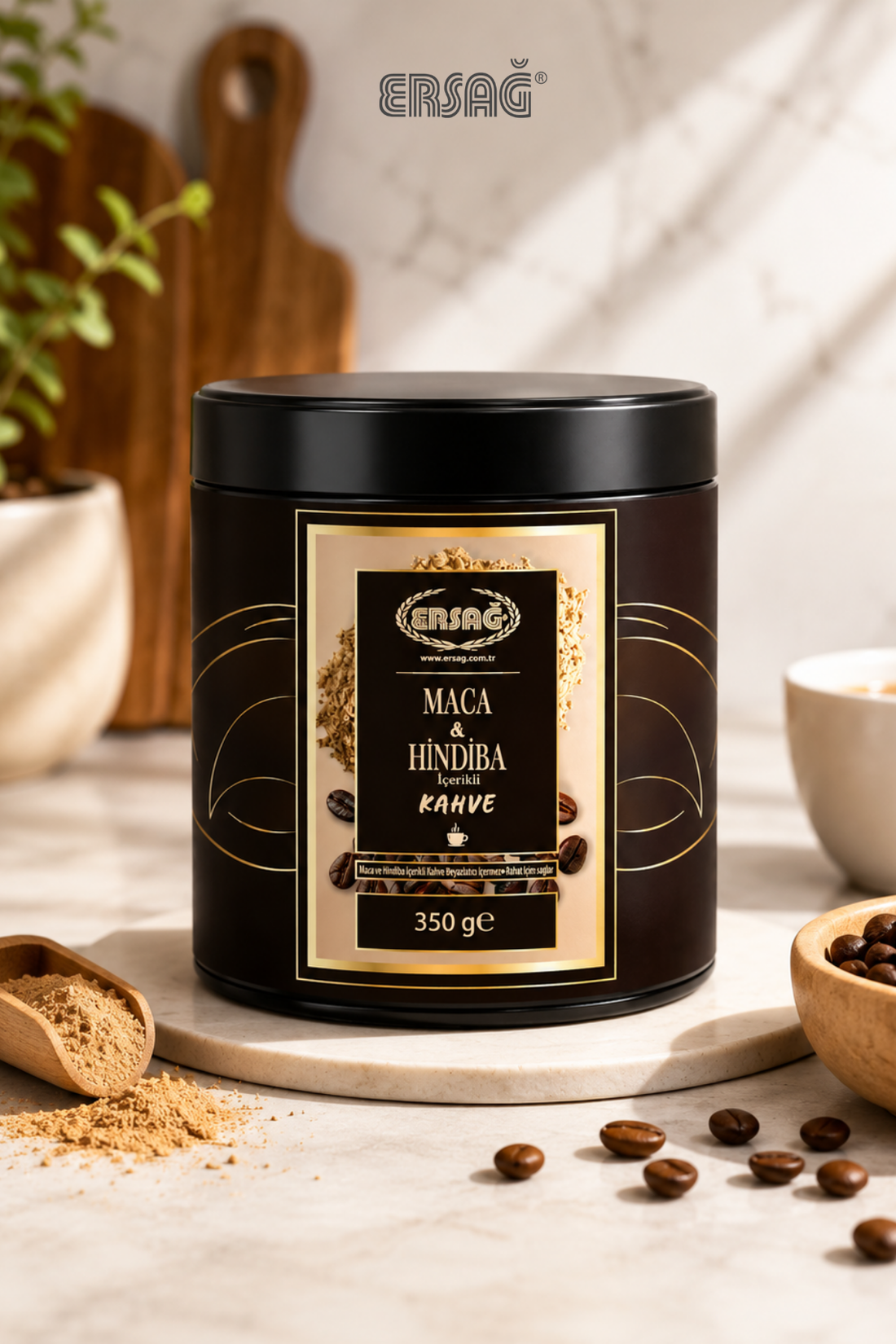 Imagine finală în limba română — Amestec de cafea ERSAĞ cu Maca și Cicoare 350 GR