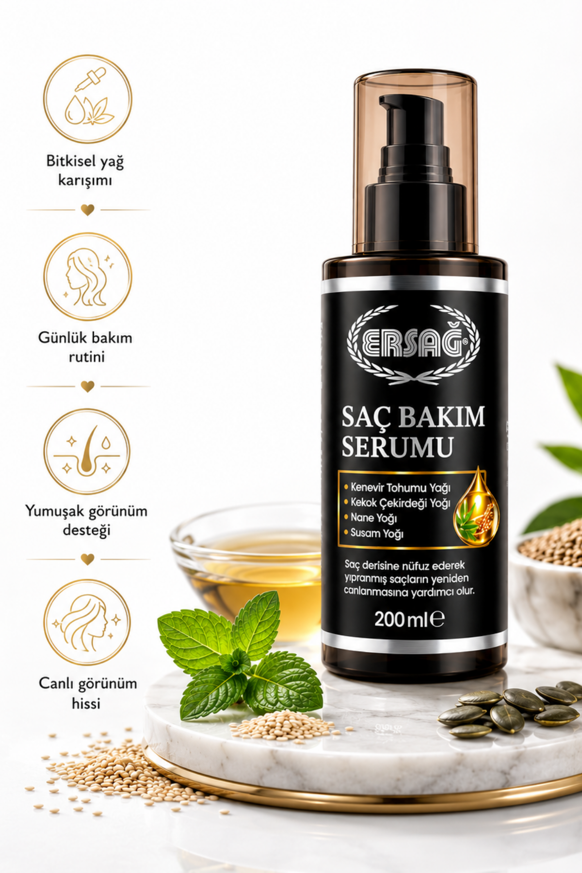 Ser de Îngrijire a Părului ERSAĞ 200 ML